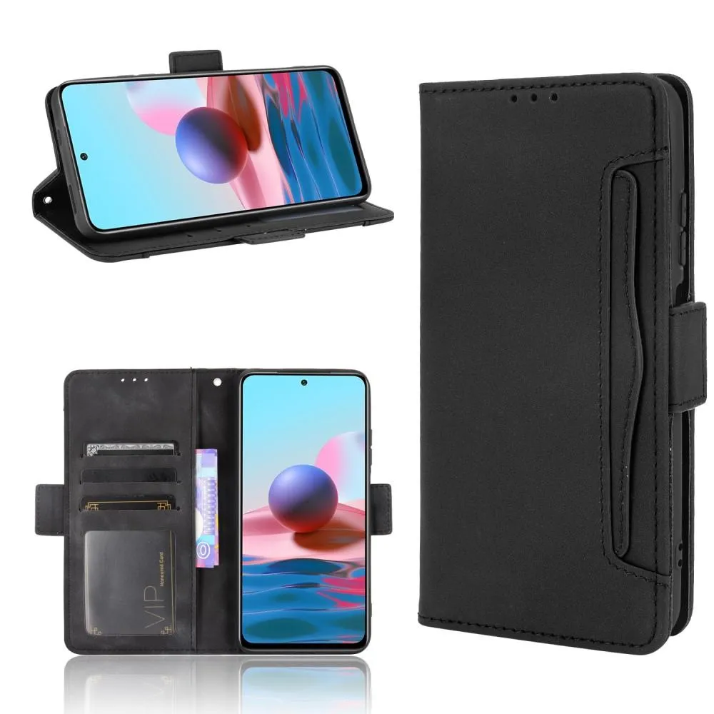Xiaomi Redmi Note 10S/Note 10 4G Lommebok - deksel - Svart