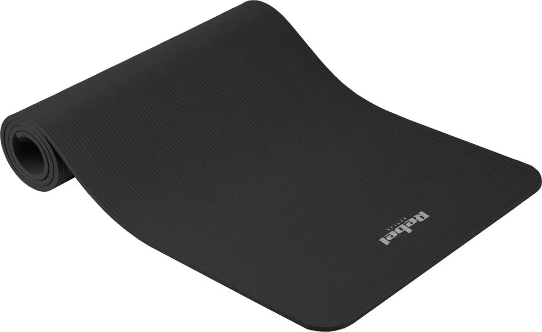 Rebel Active treningsmatte til yoga/pilates/fitness 183x61 cm | 1 cm | NBR | svart