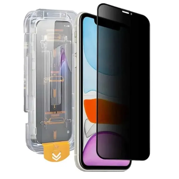Easy Install iPhone 12 Pro Personvern Skjermbeskytter HD Herdet Glass