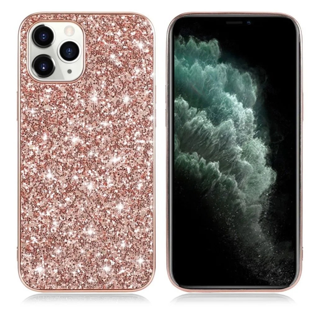 Glitter iPhone 12 Mini Etui - Rose Gull