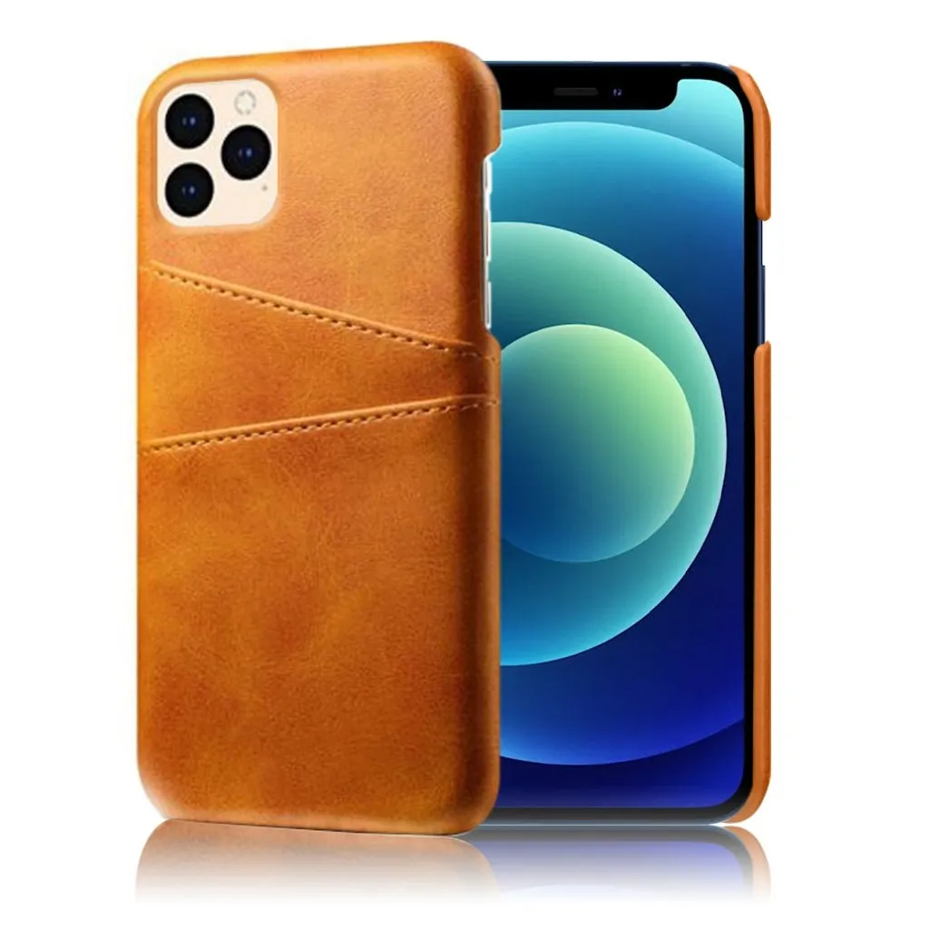 Dual Card Etui iPhone 12 Mini - Brun