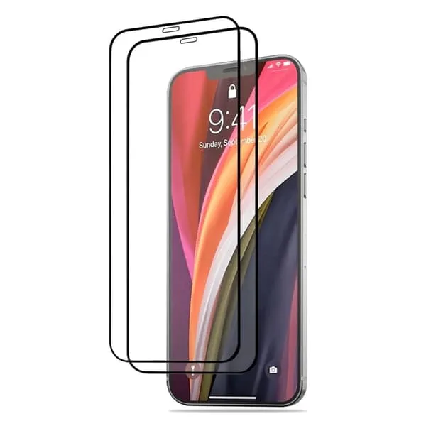 2 stk AMORUS ekstra sterk skjermbeskytter i glass til iPhone 12 Mini