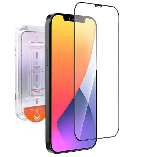 Enkel installasjon iPhone 12 skjermbeskytter HD herdet glass