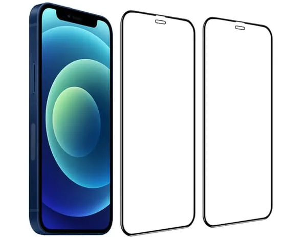 iPhone 12 Mini 2-pakning herdet glass skjermbeskytter med full dekning