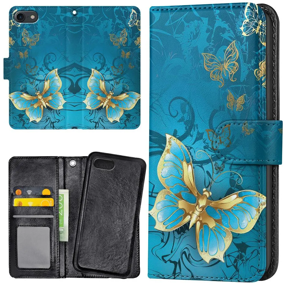 iPhone 7/8/SE - Lommebok Deksel Sommerfugler