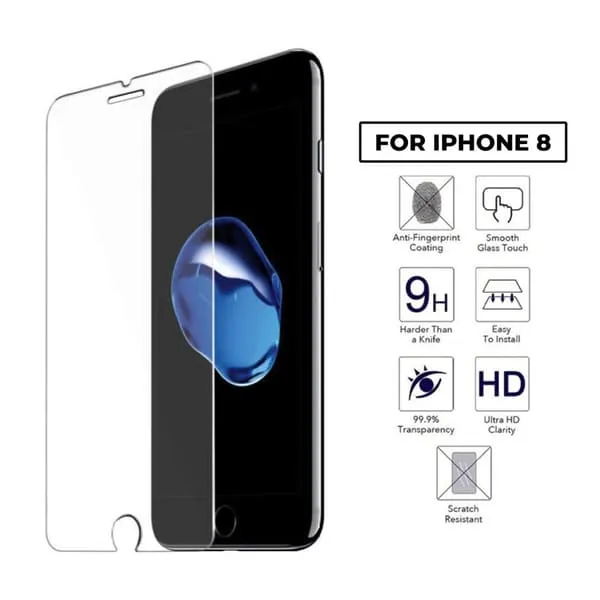 iPhone 8 HD Skjermbeskytter herdet glass