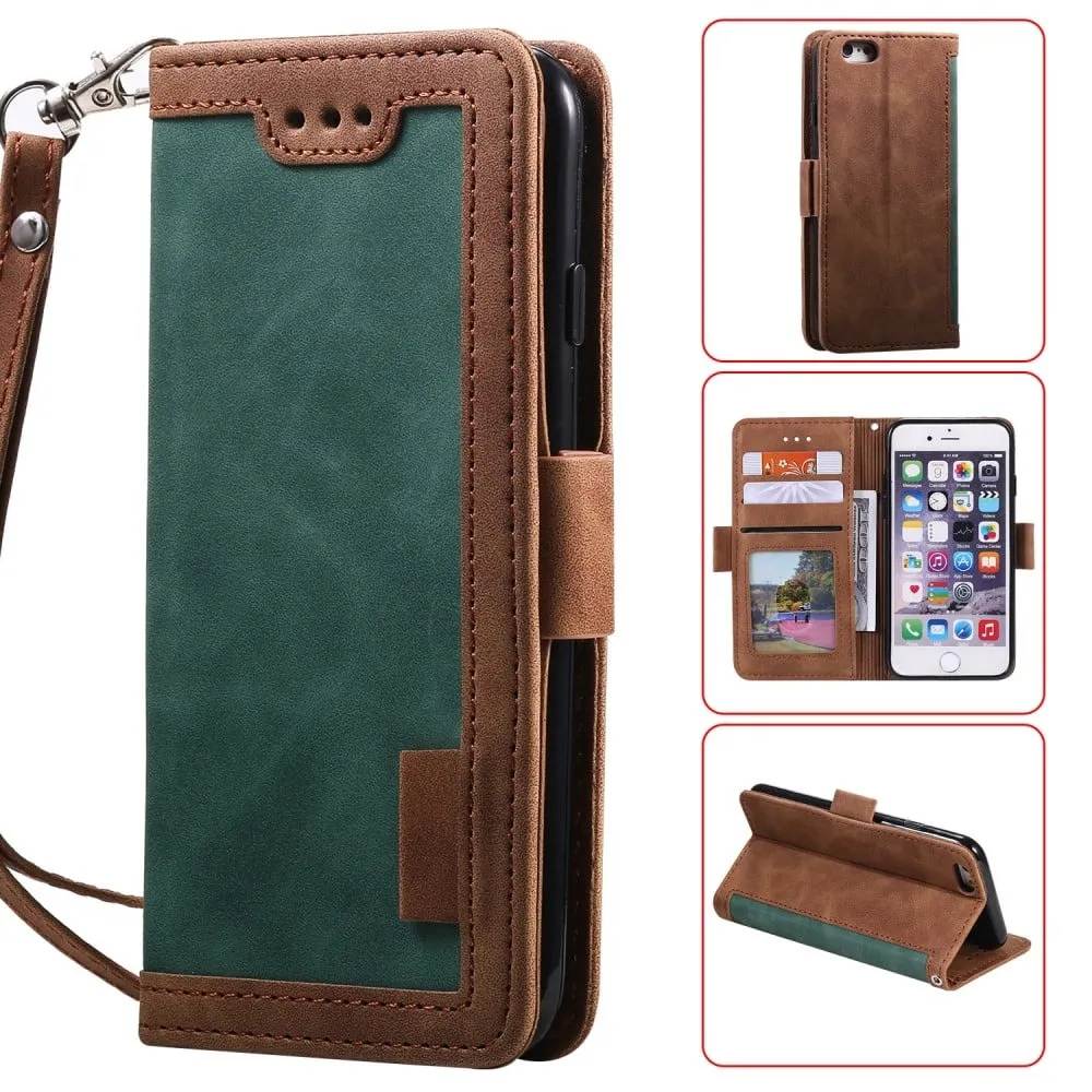 Surburbian iPhone SE 2020 / iPhone SE (2022) / iPhone 7 flip-etui i lær - Grønn