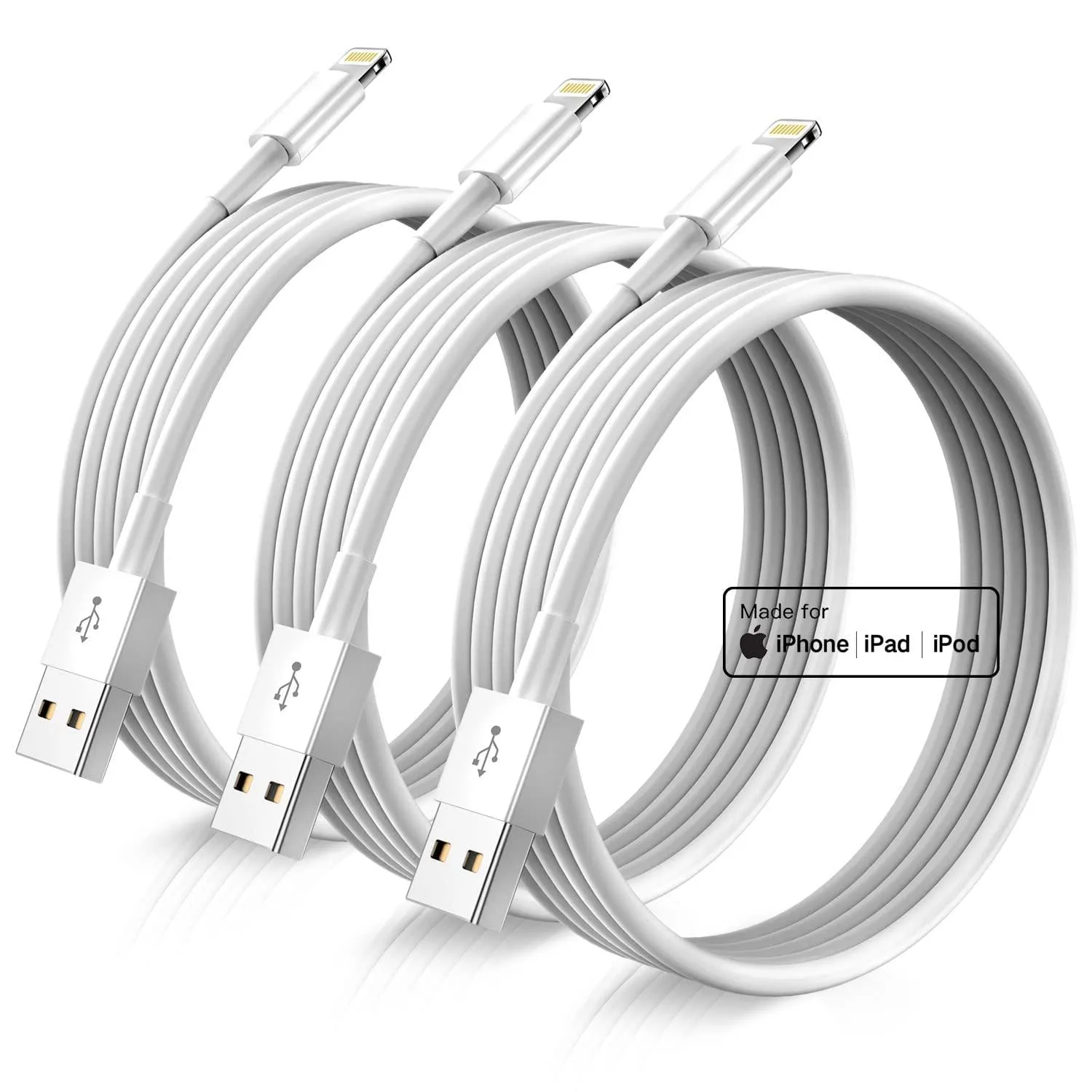 3X Lyn USB-kabel for Apple (2 meter)