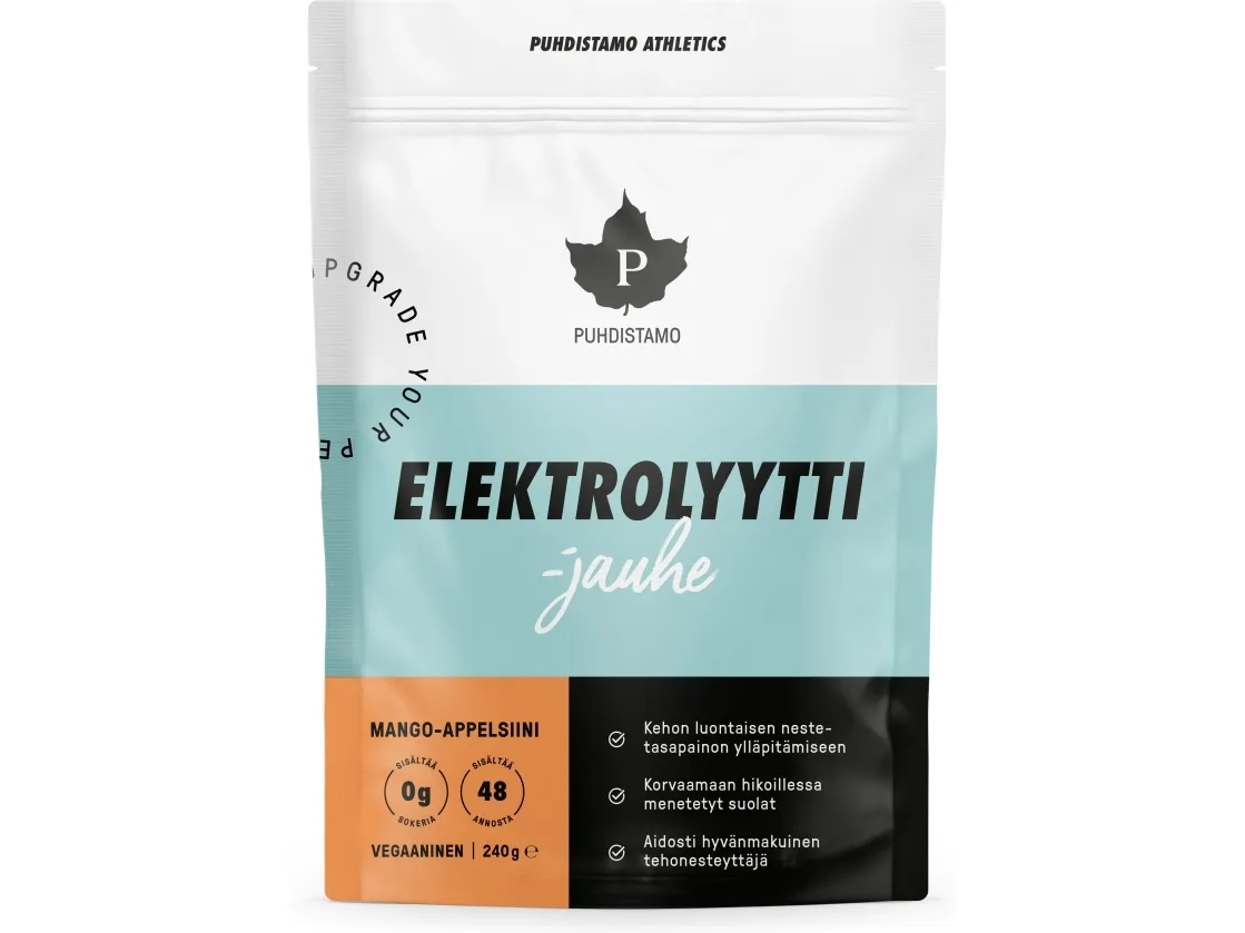 Pudhistamo Athletics Elektrolyttpulver Mango-oransje, 240 g