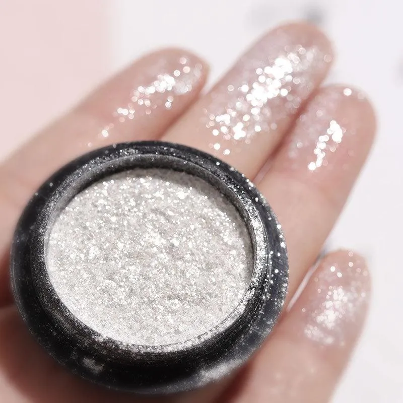 Glans pulver hvit - Perlepigment