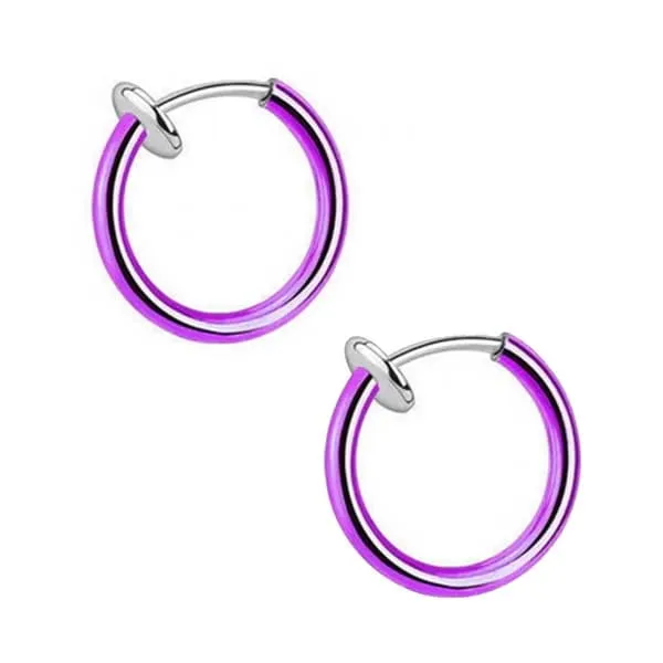 2-pack lilla falsk piercing uten hull nese ring septum leppe