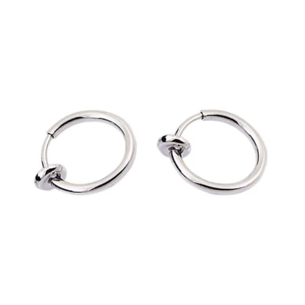 2-pack sølv falske piercing ører leppe nese septum leppe