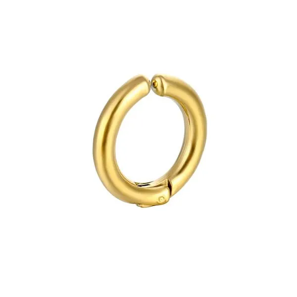 Fake Piercing Øredobber Uten Hull Tykk Ring Gull 10mm