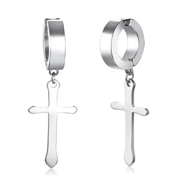 2-pack falsk piercing ring uten hull som henger på tvers av sølv