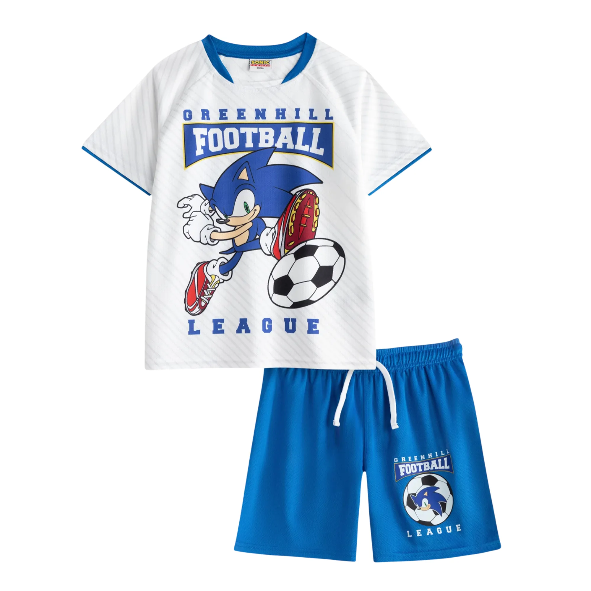 Sonic The Hedgehog Boys Greenhill League Football Kit
