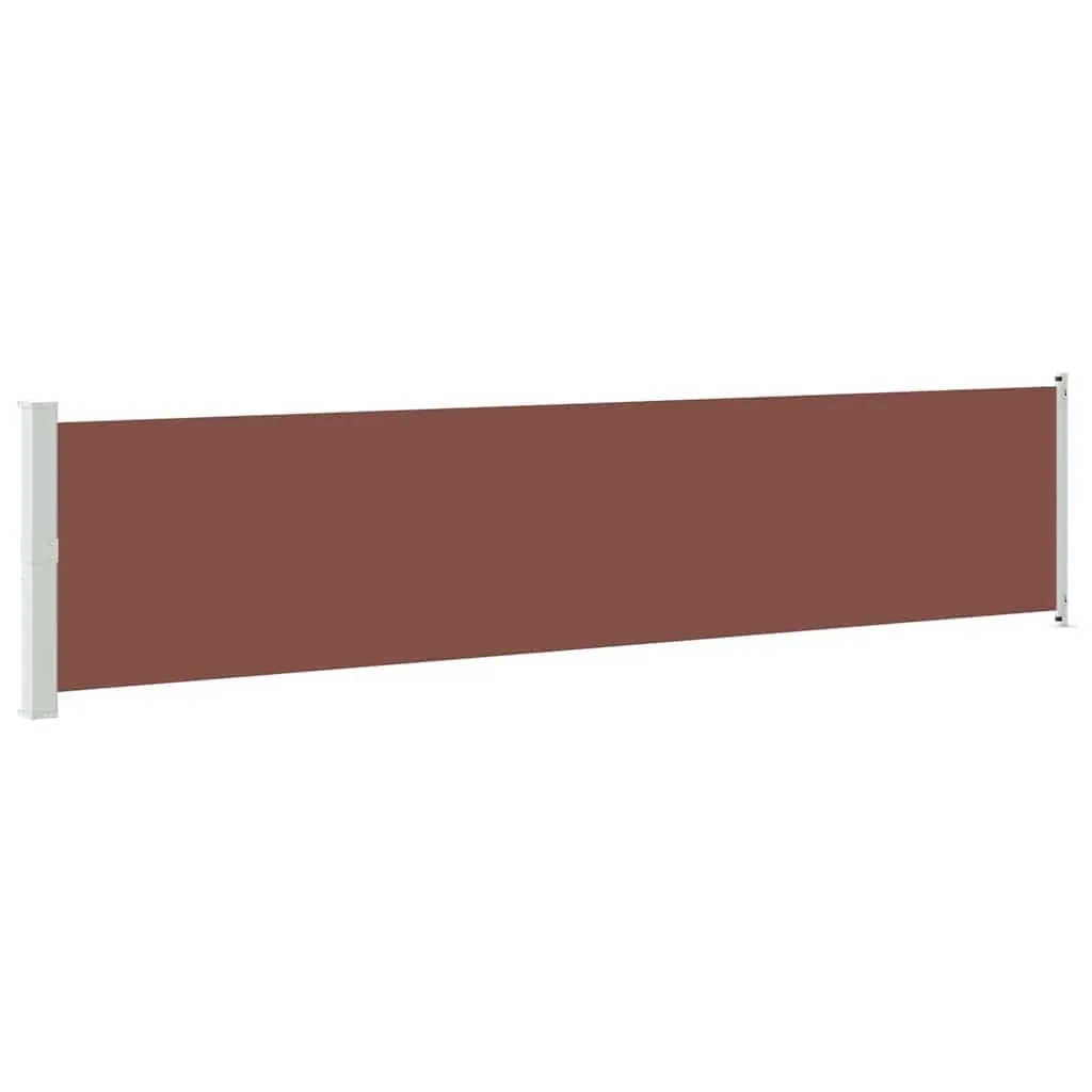 vidaXL Uttrekkbar sidemarkise 140x600 cm brun