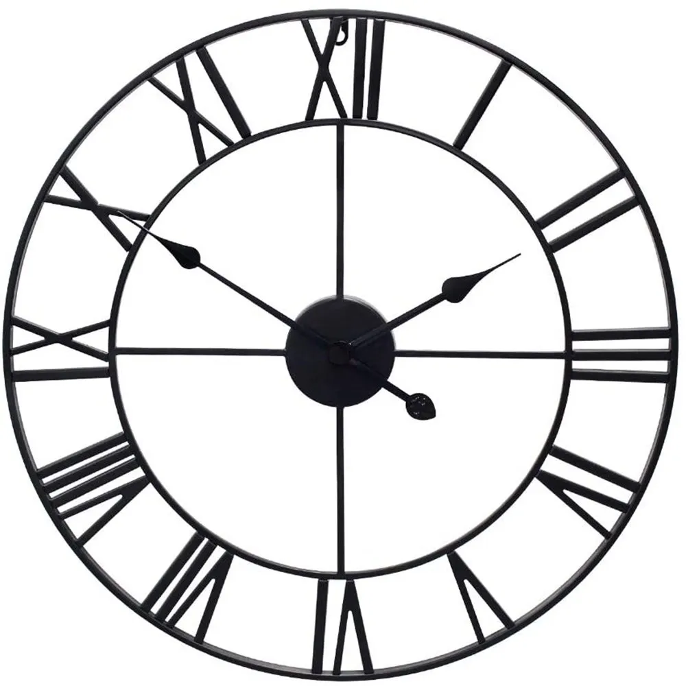 Klokke / Veggklokke - Romerske tall - 50cm