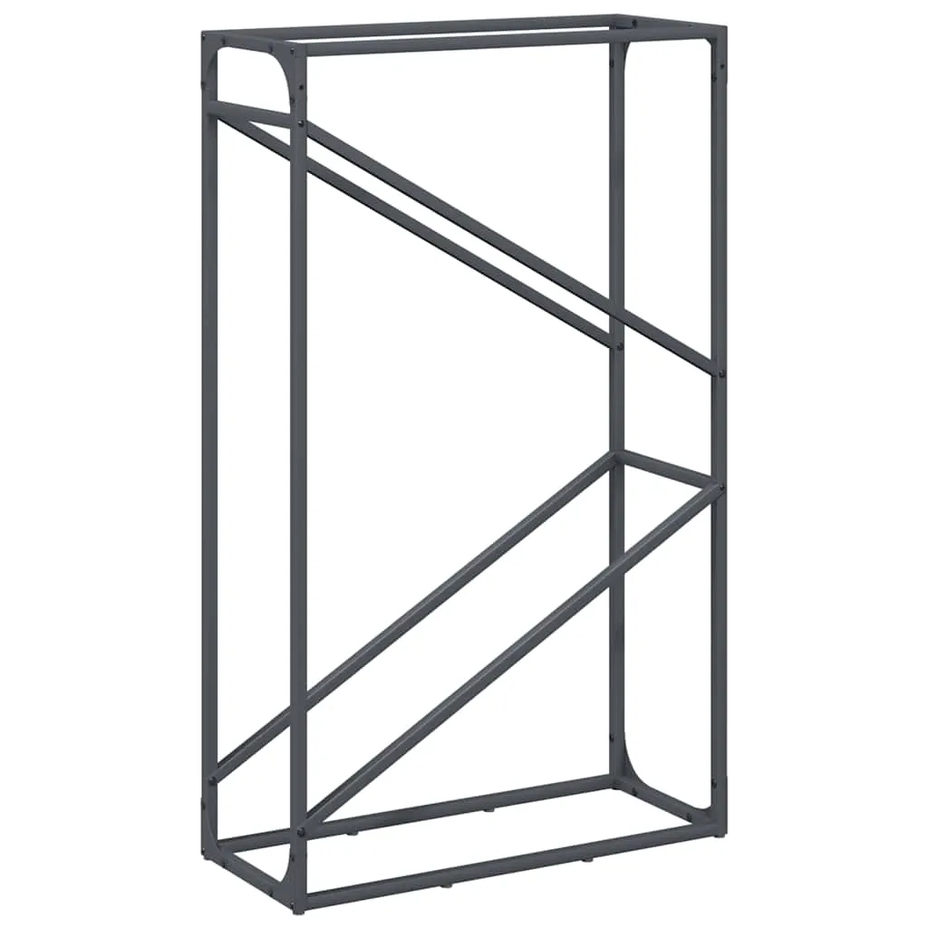 vidaXL Vedstativ antrasitt 60x25x100 cm kaldvalset stål