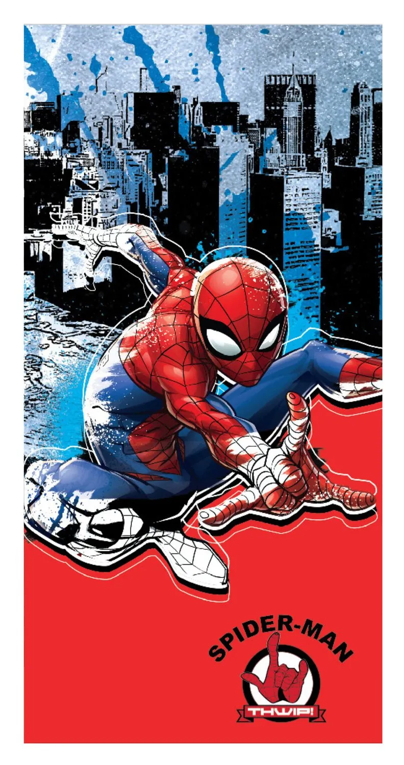 Spiderman hoppe badehåndkle, strandhåndkle 70x137 cm (Hurtigtørkende)