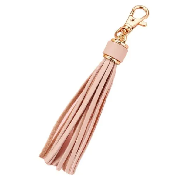 Key Ring semsket skinn dusk rosa rosa