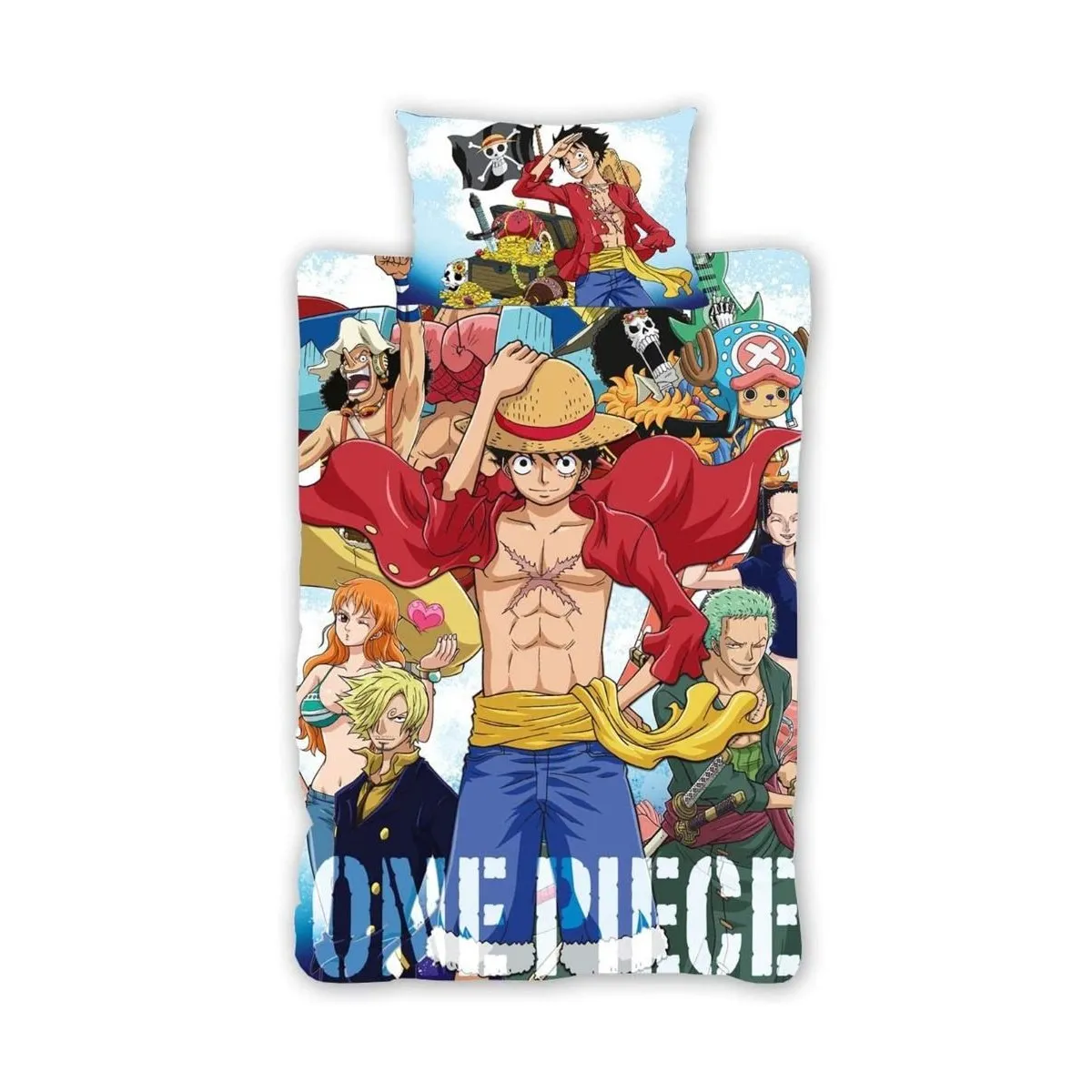 One Piece Reversible Characters Duvet Cover Set