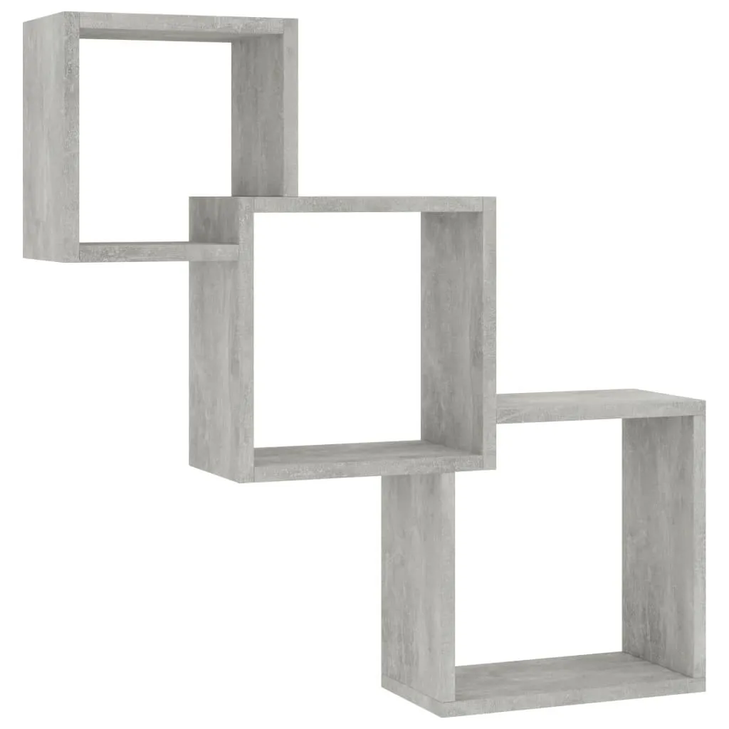 vidaXL Vegghyller kubeformet betonggrå 68x15x68 cm konstruert tre