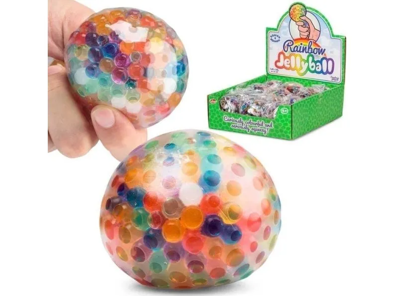 Rainbow squishy ball med baller
