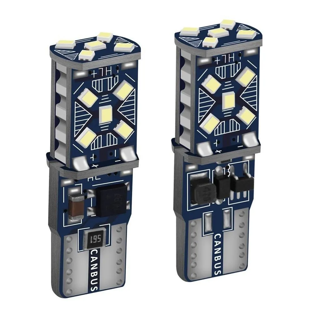 Hvit Cambus 2X T10 W5W 15 stk smd WY5W 168 501 2825 12V-24V