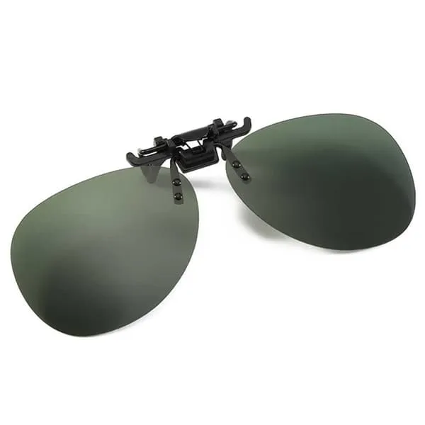 Clip-on Aviator Sunglasses Pilot Glasses Green