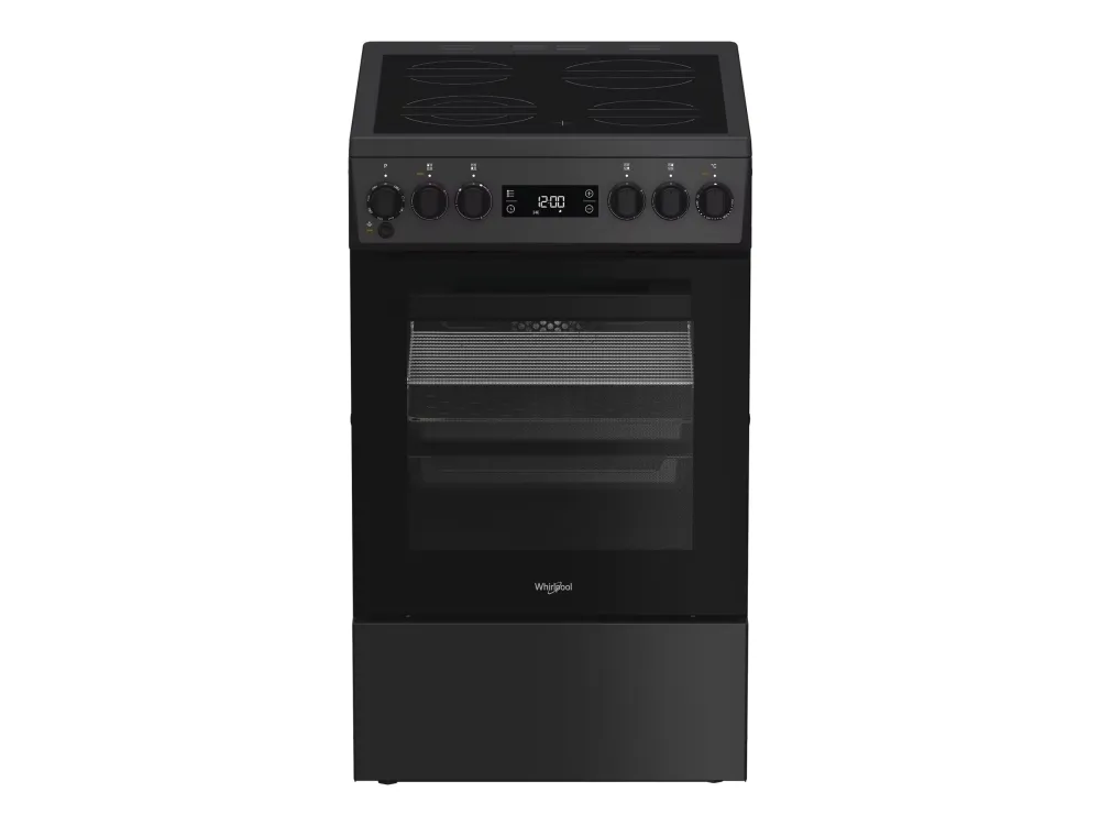 Whirlpool W5V8LCSA - Komfyr - med dampfunksjon - frittstående - bredde: 50 cm - dybde: 60 cm - høyde: 85 cm - med selvrens - antrasitt