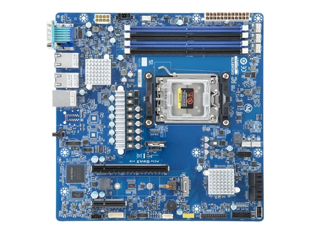 Gigabyte MC13-LE1 - 1.X - hovedkort - micro ATX - Socket AM5 - AMD B650E Chipset - USB 3.2 Gen 1 - 2 x 10 Gigabit LAN, Gigabit LAN - innbygd grafikk