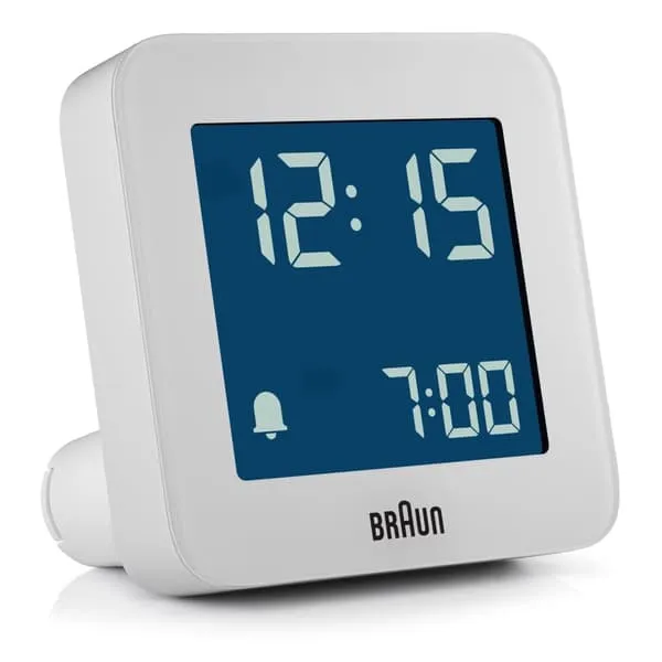 Braun lydløs hvit digital vekkerklokke BC09W