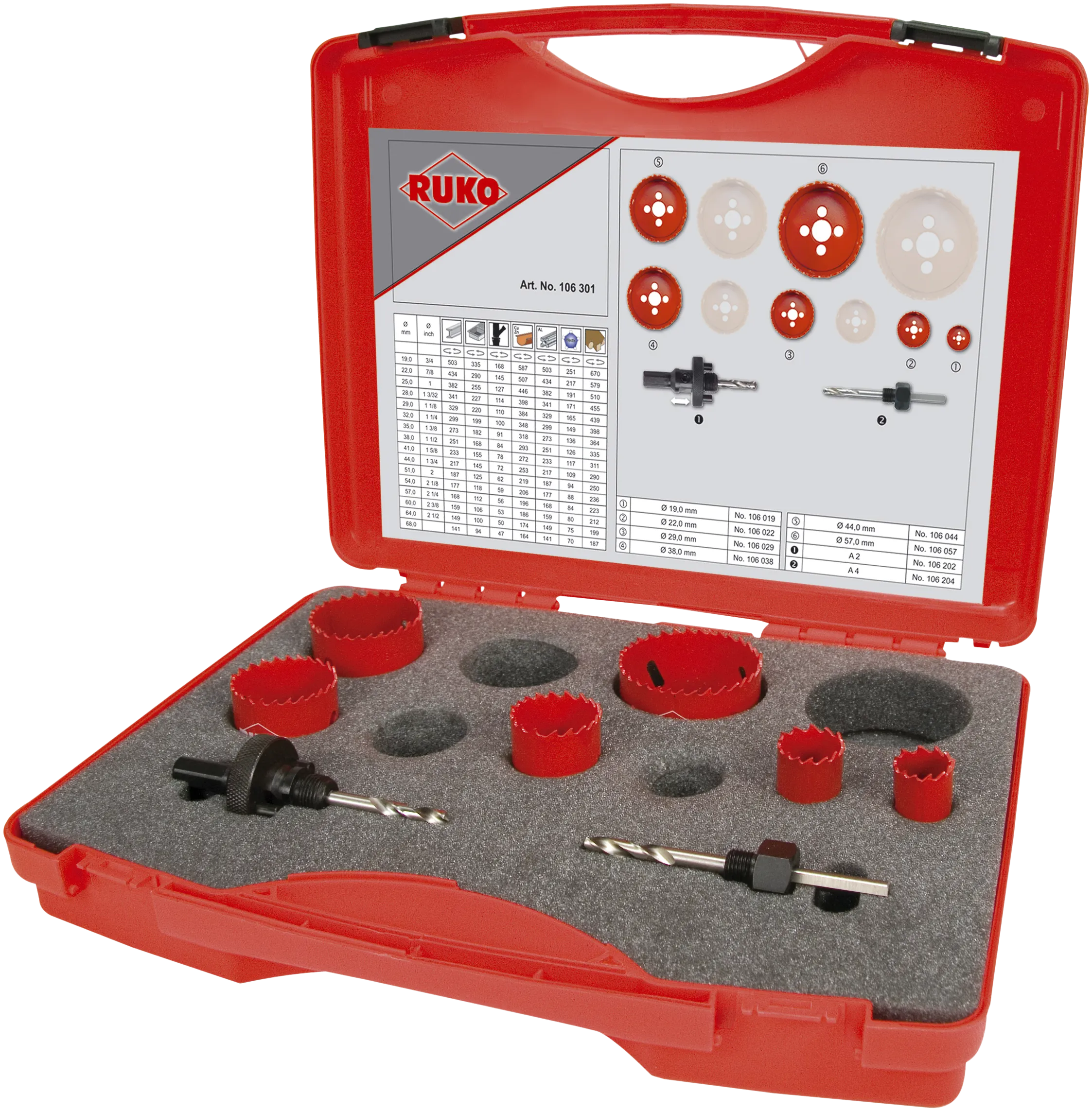 Hullsagsett HSS-Bi-Metall PK1 19-57mm