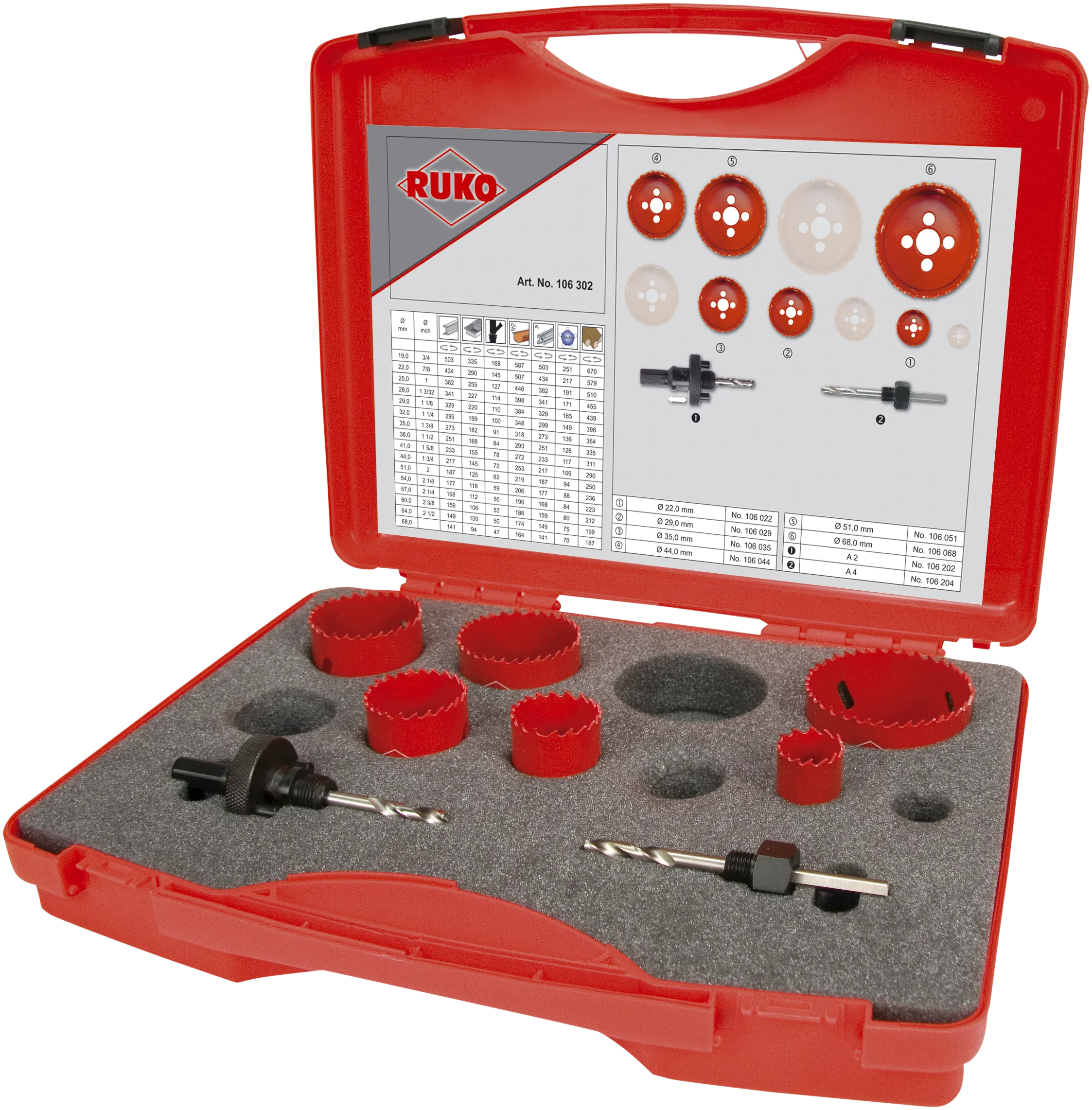 Hullsagsett HSS-Bi-Metall EK2 22-68mm