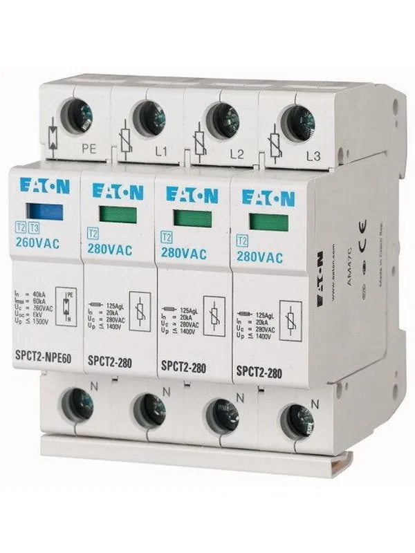 Eaton Plug-in surge arresters 3pole+n 280vac 20 ka