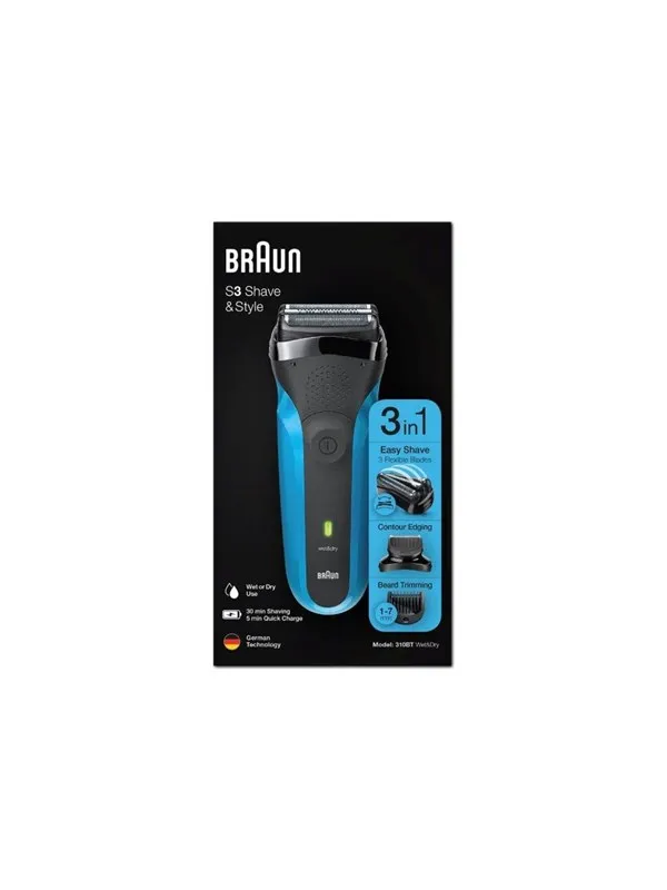 Braun Barbermaskin S3 Shave&Style 310BT Blue