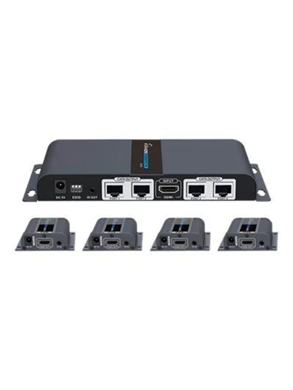 Deltaco HDMI-276 1X4 HDMI Extender Splitter over CAT6/6a/7 40m with IR pass-back