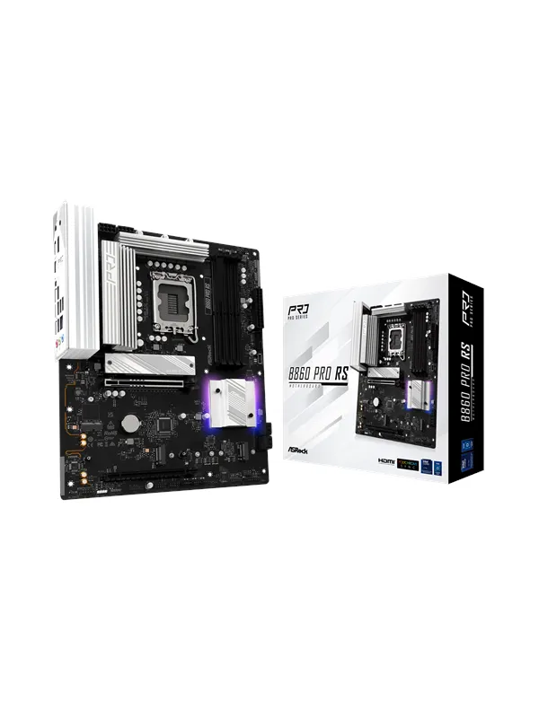 ASRock B860 Pro RS Hovedkort - Intel B860 - Intel LGA1851 socket - DDR5 RAM - ATX