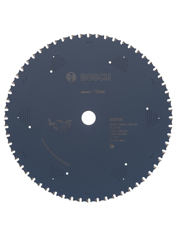 Bosch Sirkelsagblad Expert for Steel 305 x 25,4 x 2,6 mm, 60