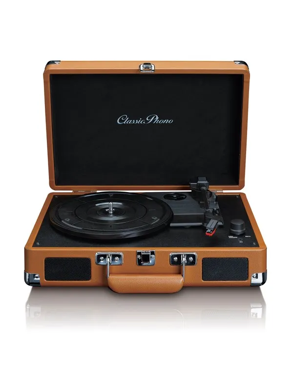 Lenco PHONO TT-10BN - Suitcase Record Player with speakers - Brown - Platespiller Brun