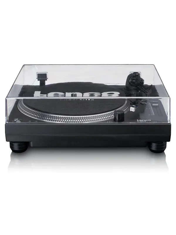 Lenco L-3818BK - Direct drive Record Player with USB/PC Encoding - Platespiller Svart