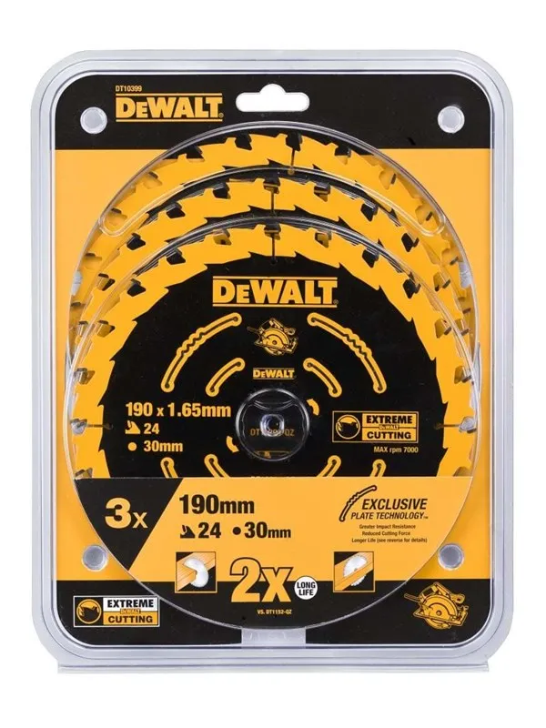 Dewalt Extreme Circular Saw Blade - 3 Piece Set