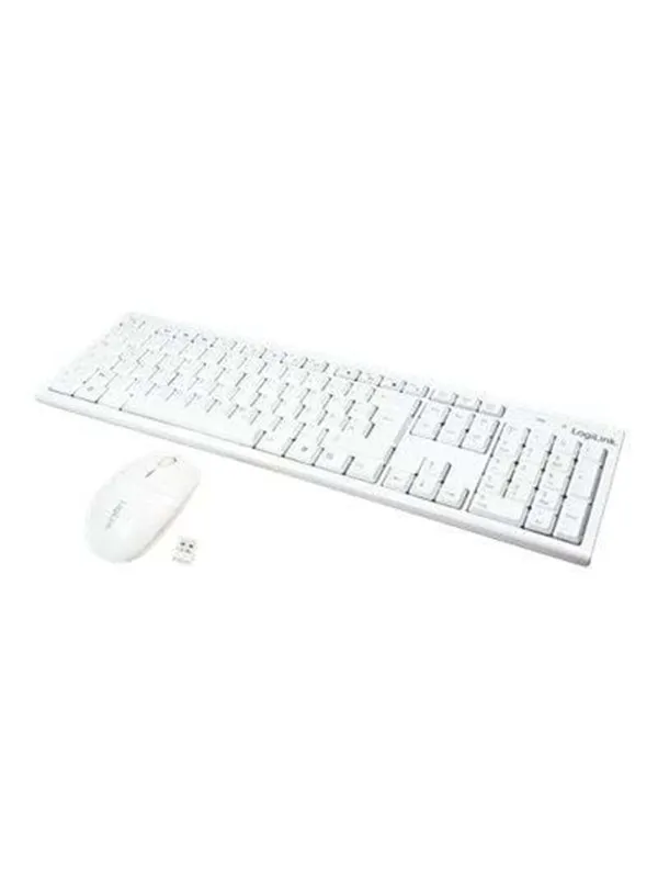 LogiLink Combo Set with Autolink - Tastatur & Mussett - Hvit