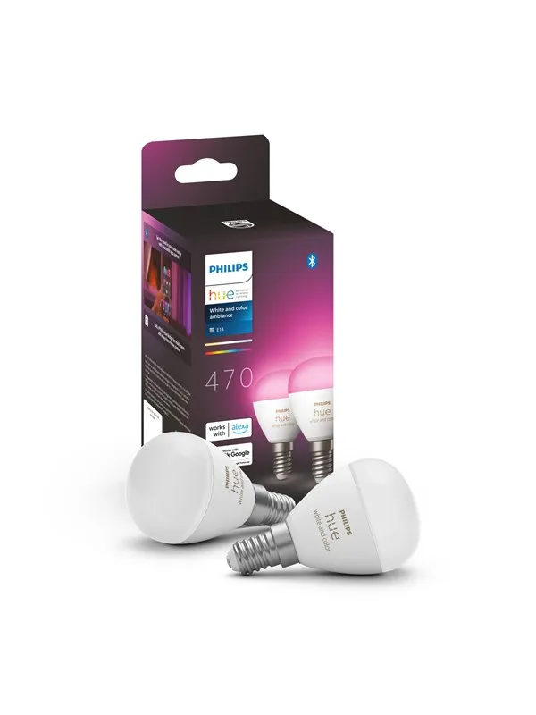 Philips Hue White and Color Ambiance E14 Smart luster bulb (2-pack)