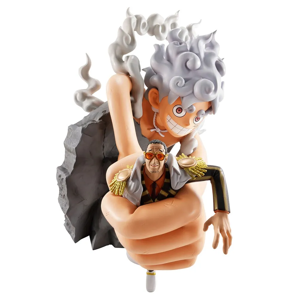One Piece Monkey D Luffy Gear 5 vs Borsalino Burst of Energy Ichibansho figure 22cm