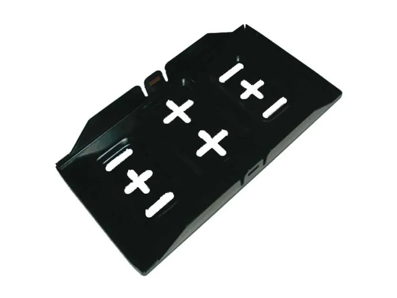 Stor batterihylde sort 33 x 18cm
