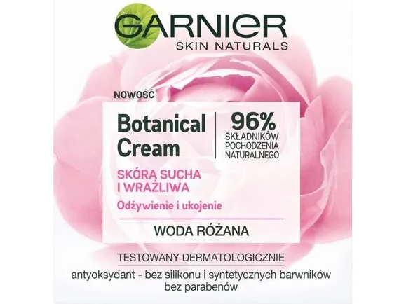 Garnier Botanical Cream Nourishing Cream For Dry And Sensitive Skin Rose Water 50ml