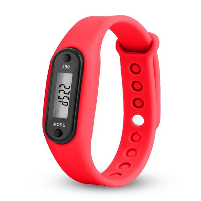 Type B Pedometer Pedometer Klokkemodell Komfortabel å ha på seg - Rød