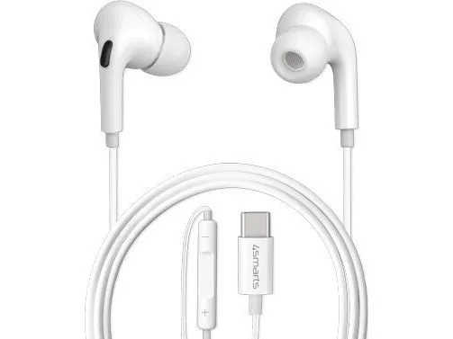4smarts Active In-Ear Stereo Headset USB Type-C Melody Digital Basic, Koblet med ledninger (ikke trådløs), Samtaler/musikk, 20 - 20000 Hz, Hodesett...