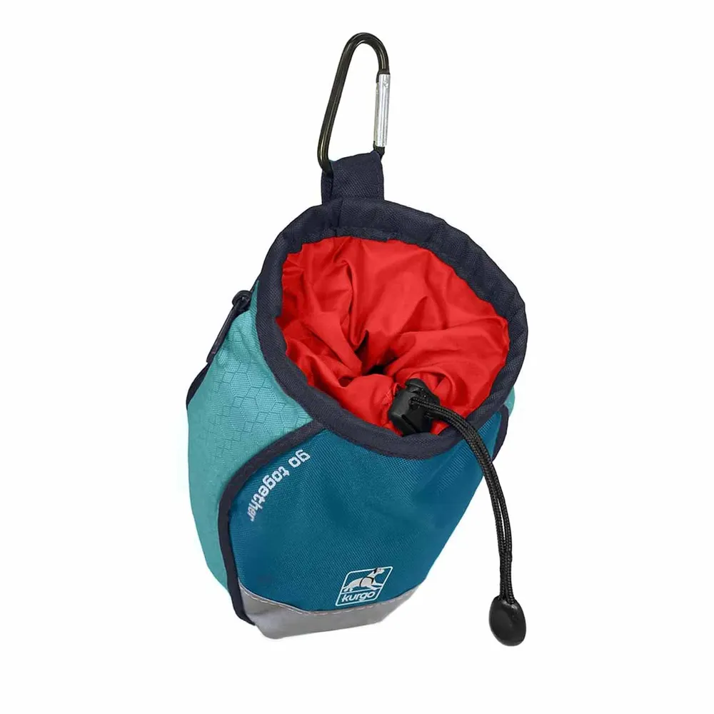 Kurgo Go Stuff It Godbitbag  -  smart godbitpose til hund - lys blå